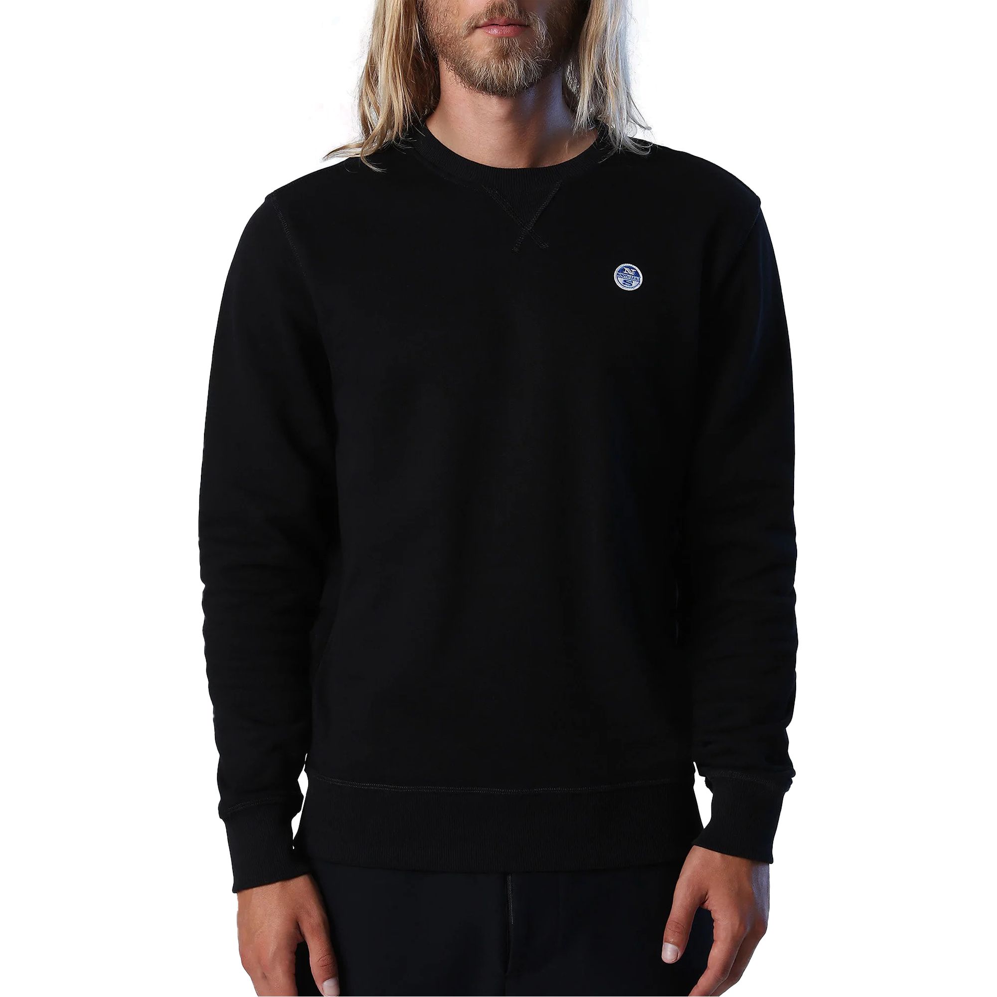 North Sails Blue Cotton Men Sweater